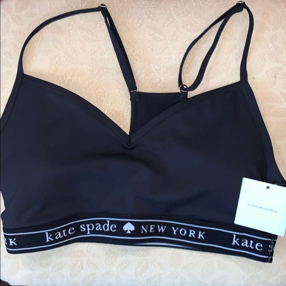 kate Spade Logo Sports Bra Racerback Heart